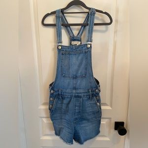 Madewell Adirondack Denim Overalls Shorts - Size S
